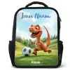 Voetbal - Dino - Sport Rugzak - Zwart middel -3d
