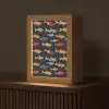 Vissen - Patroon - Kleurrijk Light Box met kabel (Tafellamp) klein 925 -z3d_website