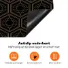 Zwart - Goud - Bloemenkern Inductie beschermer vinyl 3mm klein 276 -zzzzzzz-td-onderkant
