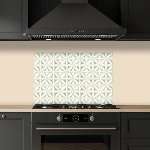 Abstract - Structuur - Grijs - Wit keuken achterwand spatscherm klein 900 -sfeer1