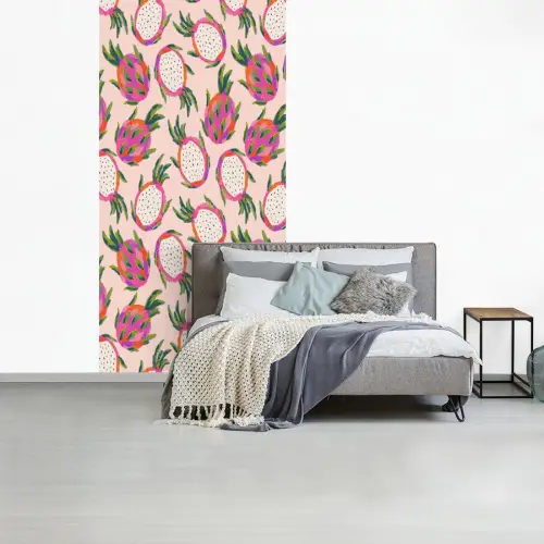 Drakenfruit - Patroon - Roze fotobehang vinyl groot 64 -slaapkamer