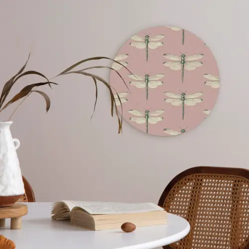 Lillibellen - Patroon - Roze Akoestische PET Vilt - Rond klein 838 -sfeer3