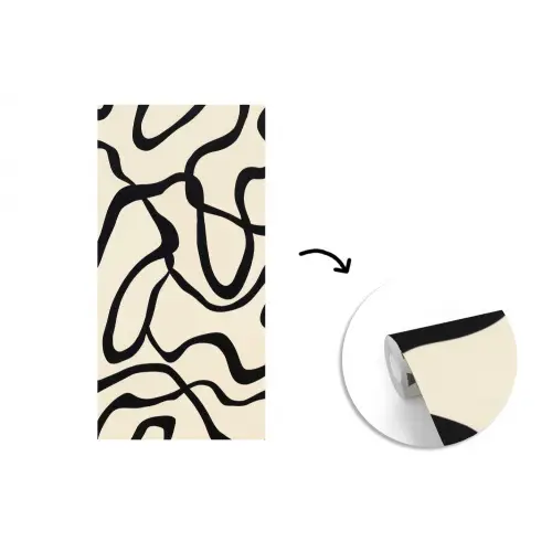 Abstract - Lijnen - Modern - Beige fotobehang vinyl groot -3d
