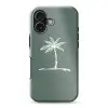 Palmboom - Wit - Groen - Tropisch Toughcase MagSafe Apple iPhone 17 klein -3d