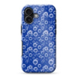 Bubbels - Patroon - Blauw Toughcase MagSafe Apple iPhone 17 klein -3d