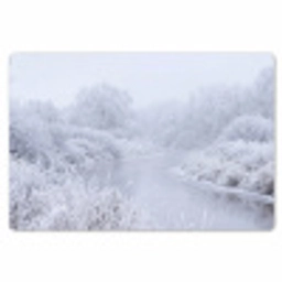 Rivier - Sneeuw - Bos - Winter - Schilderachtig Placemat vinyl groot -zzsfeer1_Kitchenyeah-website