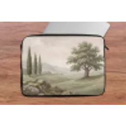 Heuvellandschap - Bomen - Natuur - Groen laptophoes neopreen klein -tafel