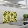 Citroen - Groen - Bloesem keuken achterwand spatscherm klein 900 -3d_schuin