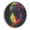 Puck - Hond - Verf - Kleuren Akoestische PET Vilt - Rond klein -3d