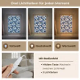 Panda's - Slapen - Blauw Light Box met kabel (Tafellamp) klein 925 -USP_lichtkleurDE