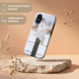 Sneeuwuil - Hek - Sneeuw - Wit Toughcase MagSafe Apple iPhone 17 klein -USP_RandenV_NL