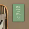 Grill - Groen - Zomer - Quote canvas 2cm klein -sfeer3
