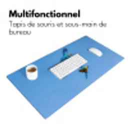 Papagaai - Vliegen - Blauw - Geel Muismat XXL klein -zsfeer4_frans