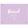 Quotes - Geniet meer niet - Tekst - Genieten tuinposter los doek klein -3d