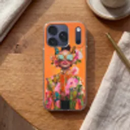 Vlinders - Vrouw - Zonnebril - Kleurrijk Telefoonhoesje iPhone 17 Pro klein -sfeer1