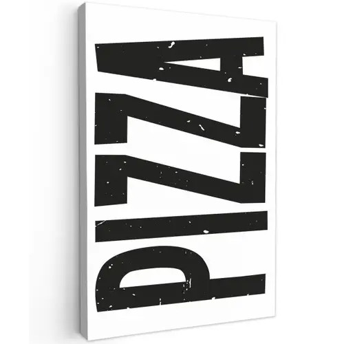 Pizza - Japandi - Decoratie - Vintage canvas 2cm klein -z3d