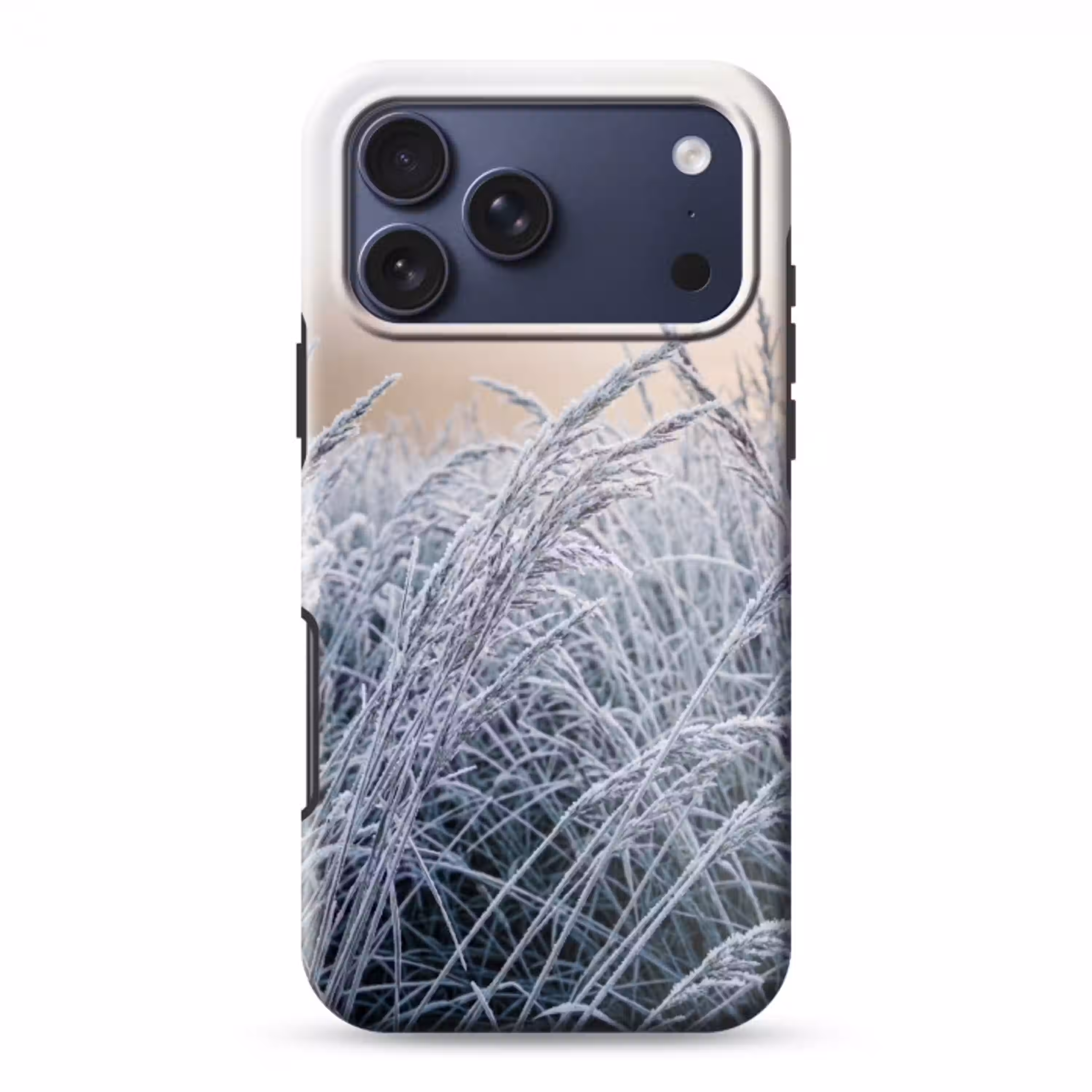 Rijp - Gras - Kristallen - Winter - Minimalistisch Toughcase MagSafe Apple iPhone 17 Pro Max klein -3d