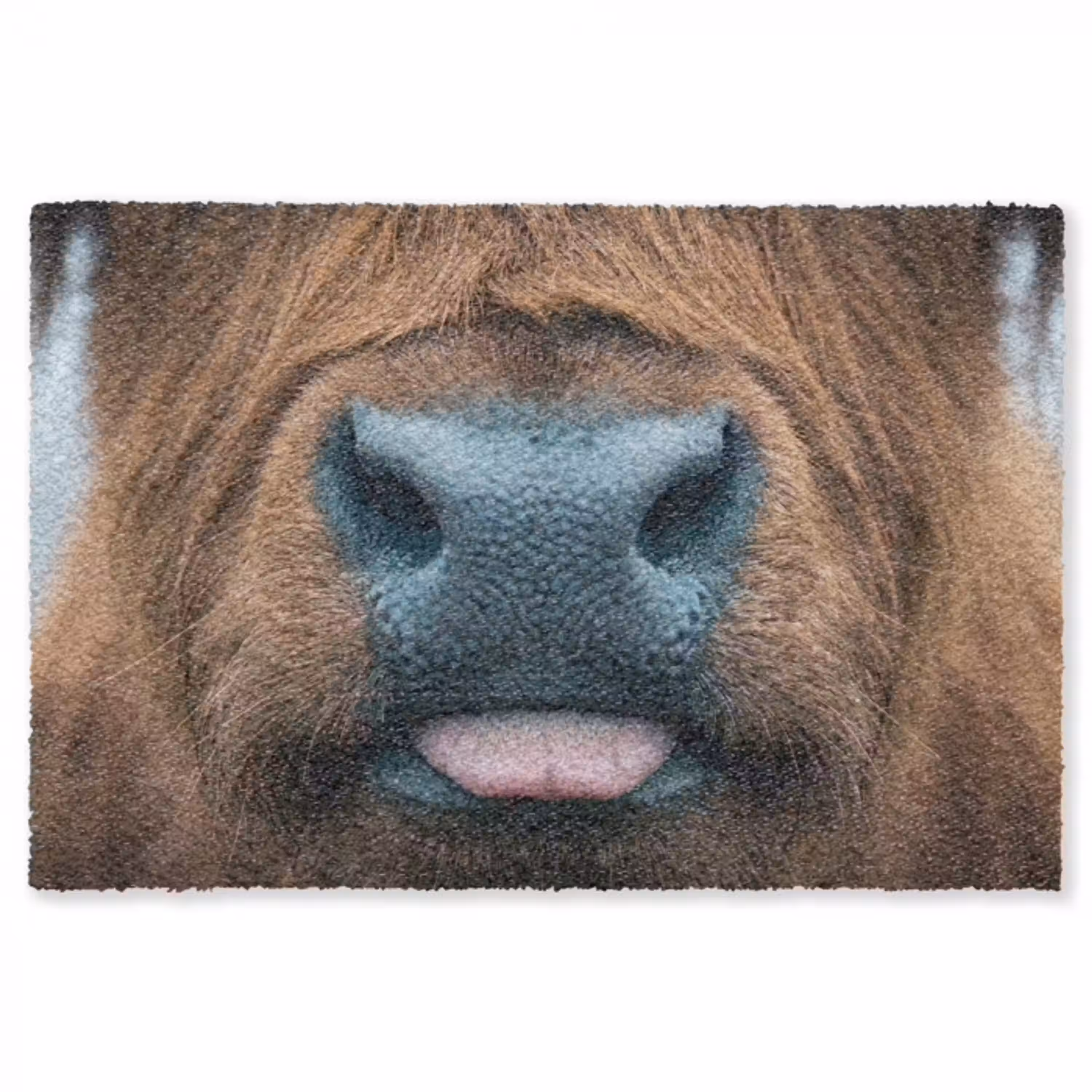 Schotse hooglander - Neus - Bruin Vloerkleed Rechthoek klein -3d