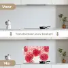 Fruit - Water - Bubbels - Rood keuken achterwand spatscherm klein -voor_na_NL