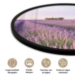 Lavendel - Landschap - Sereen - Paars Fotolijst rond zonder passe partout klein -closeup_NL