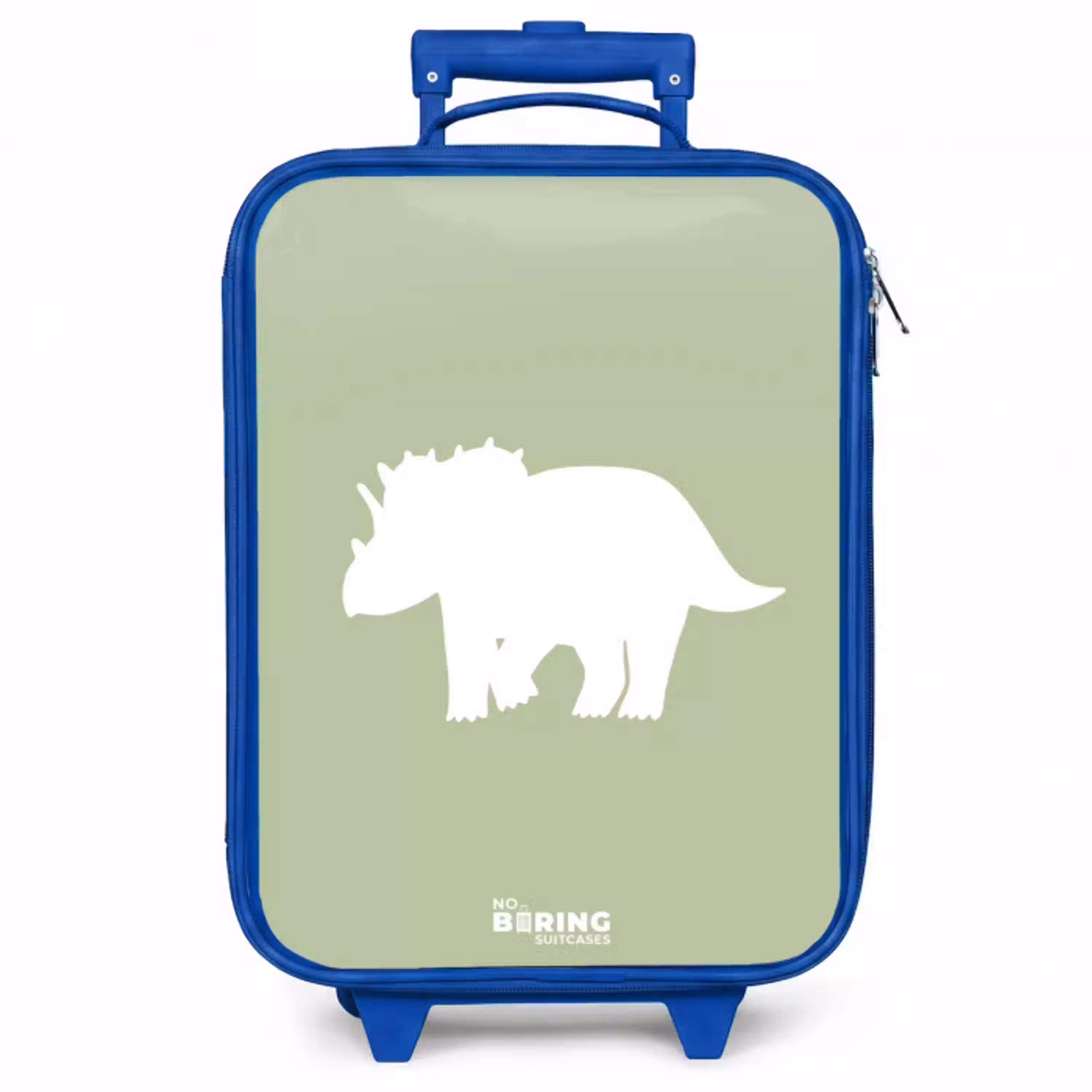 Groen met Triceratops dino Kinderkoffer - Blauw klein -zzz_website3d