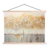 Bomen - Kunst - Acryl - Natuur textielposter latten blank klein -3d
