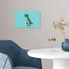 Dinosaurus - Blauw - Zonnebril poster papier klein -sfeer3
