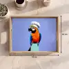 Papegaai - Koksmuts - Vogel - Leuk Dienblad Rechthoek middel -USP_Formaat