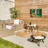 Boswaterval met Houten Pad Tuinposter op houten frame 2 cm dik klein -sfeer2