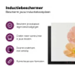 Papavers - Botanisch - Roze Inductie beschermer vinyl 3mm klein -zzzzzzz-cc-usp