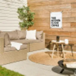 Quotes  - Koffie - Bonen - Modern tuinposter los doek klein -sfeer4