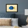 Blauw - Dory - Vis - Staartvin fotolijst zwart zonder passe partout klein -sfeer3