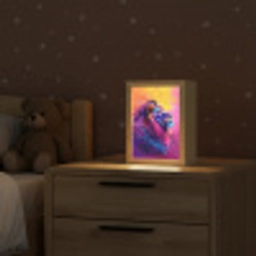 Leeuw - Verf- Kleuren - Dier Light Box met kabel klein -sfeer1_kind