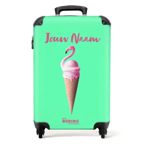 Flamingohoorntje NBS - Handbagage koffer - Kinderen Unisex middel -productfoto_recht