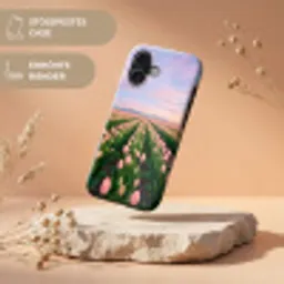 Tulpen - Landschap - Roze Toughcase MagSafe Apple iPhone 17 klein -USP_RandenV_DE
