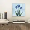 Tulpen - Blauw - Bladeren plexiglas 5mm klein -sfeer1