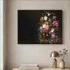 Oude meesters - Kunst - Vaas met bloemen - Jan Davidsz de Heem Textielframe zwart klein -sfeer2