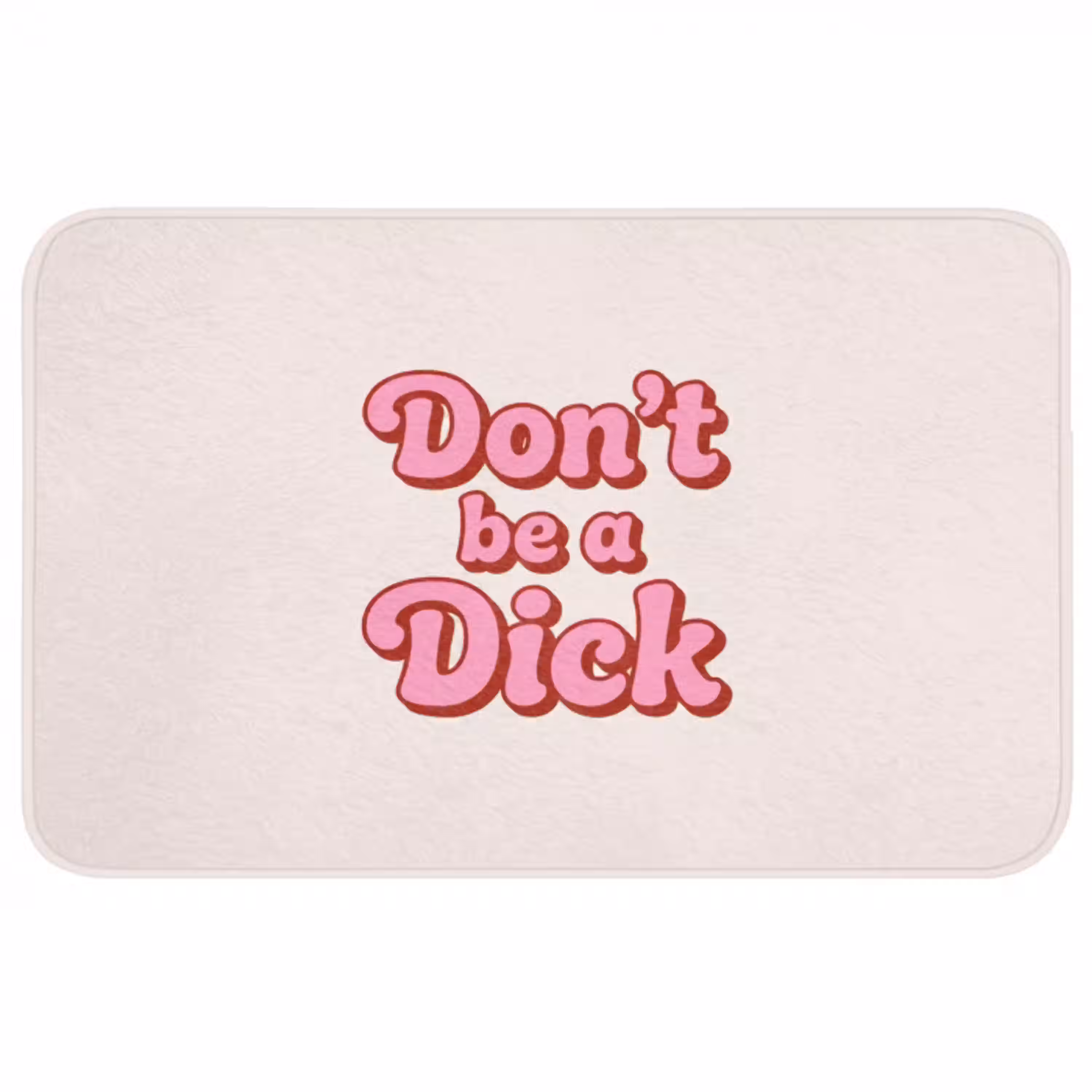 Tekst - Boodschap - Roze WCmat middel -3d