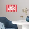 Amor - Strepen - Rood - Roze poster papier klein -sfeer3
