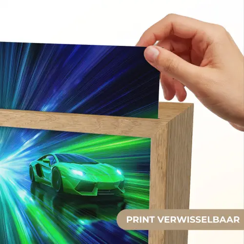 Snelheid - Licht - Sportwagen - Groen Light Box met kabel (Kinderlampje) klein -USP_websiteprintNL