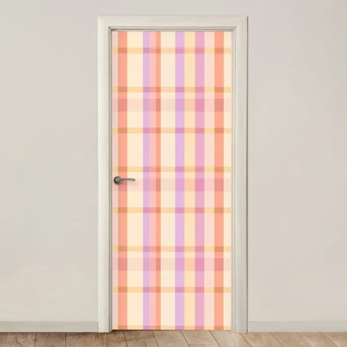 Pastel - uitpatroon - Geometrisch deurposter klein 289 -3d_beige