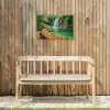 Boswaterval met Houten Pad Tuinposter op houten frame 2 cm dik klein -sfeer4