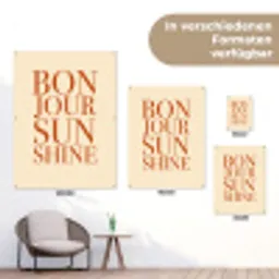 Oranje - Quote - Sun tuinposter los doek klein -Xsfeer9_DE