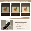 Dinosaurus - Groen - Planten - Cirkel Light Box met batterij (Wandlamp kind) middel -USP_dimbaarNL