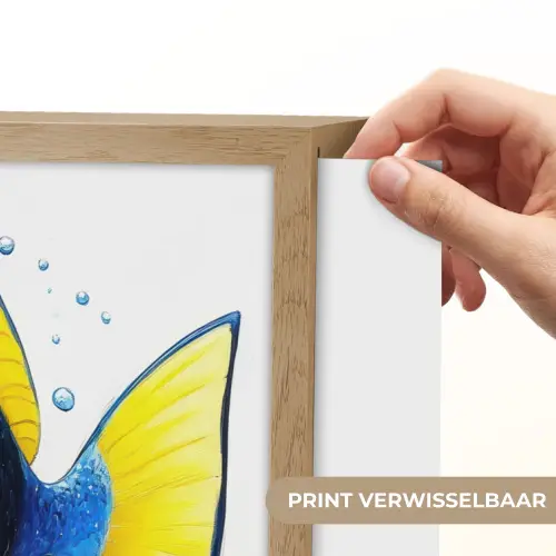Doktersvis - Blauw - Vis - Spetters Light Box met batterij (Wandlamp kind) middel -USP_websiteprintNL