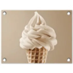 IJs - Softijs - Romig - Hoorntje - Beige tuinposter los doek klein -3d