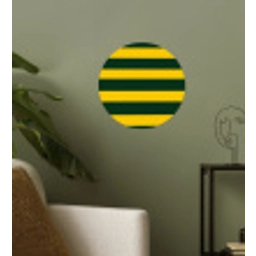 Klassiek - Strepen - Groen Wandcirkel behangsticker klein 186 -sfeer2