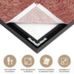 Bloemen - Motief - Rood Textielframe zwart klein 947 -USP_feed_closeupNL