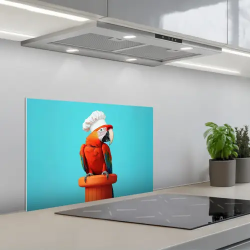 Ara - Koksmuts - Sokkel - Grappig keuken achterwand spatscherm klein -3d_schuin
