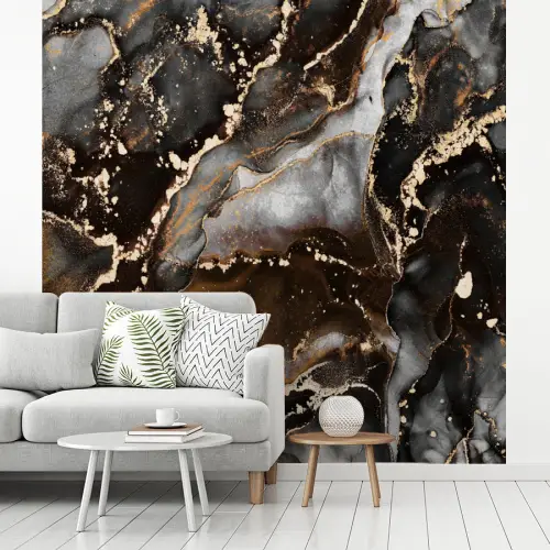 Marmer - Goud - Glitter - Luxe fotobehang vinyl groot -woonkamer
